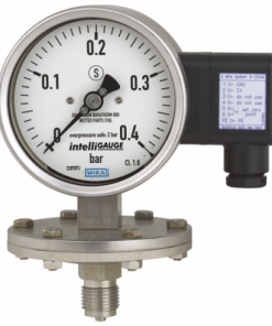 Diaphragm pressure gauge with electrical output signal